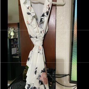 Sleeveless wrap dress